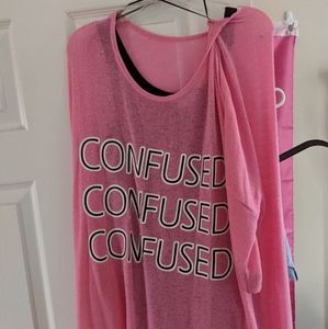 Pink long sleeved sweater